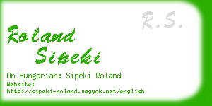 roland sipeki business card